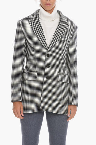 Wool-houndstooth Reversible Blazer