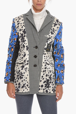 Wool-houndstooth Reversible Blazer