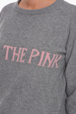 Maglia in Misto Cashmere con Lettering
