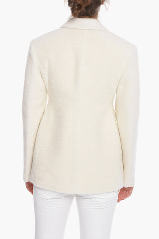 Bouclé Wool Blazer with Double Breast