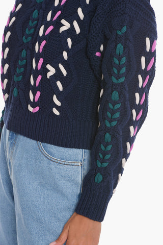 ETOILE Mock Neck ZOLA Sweater with Macrame Detailings