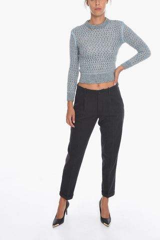 Wool Blend Single Pleat Classic Pants