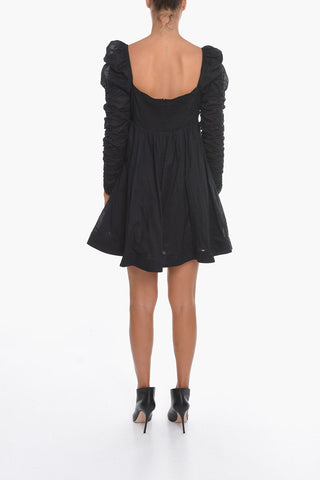 Cotton-voile Twist Front VIOLET Mini Dress