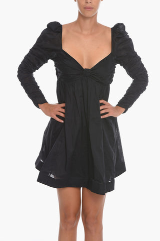 Cotton-voile Twist Front VIOLET Mini Dress
