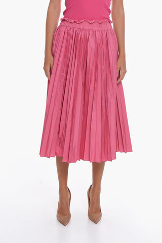 Flared Pleated Maxi Skirt