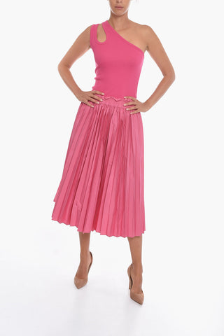 Flared Pleated Maxi Skirt