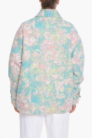 UNISEX MCQ NO.9 Cappotto Multicolor in Misto Lana con Colletto