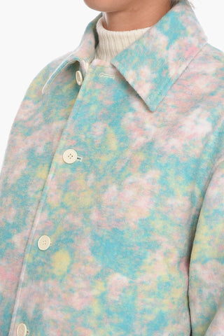 UNISEX MCQ NO.9 Cappotto Multicolor in Misto Lana con Colletto