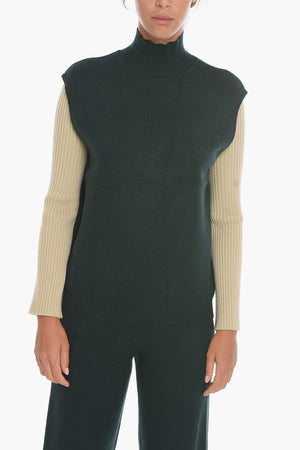 Mixed Viscose High-Neck Vest NIKA