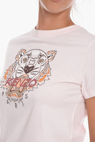 Cotton T-shirt with TIGER PARIS Logo