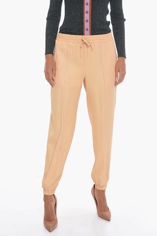 Viscose Joggers with Pleats