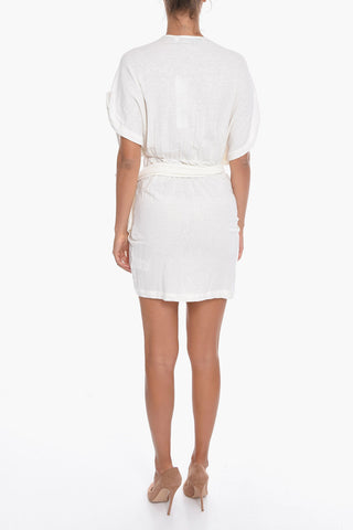 Linen GIDYA Wrap Mini Dress