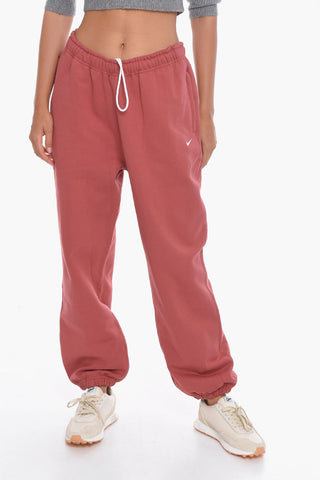 Solid Color Fleeced Cotton Joggers