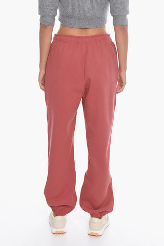 Solid Color Fleeced Cotton Joggers