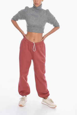 Solid Color Fleeced Cotton Joggers