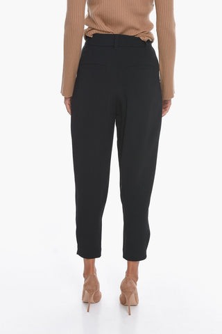 Pantaloni Baggy in Misto Seta a Due pince