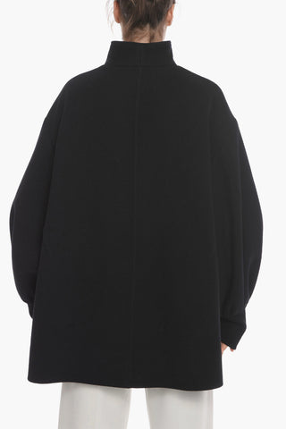 Virgin Wool Kaban jacket with Puffed Sleeves