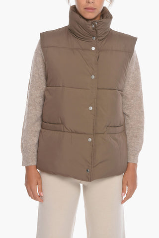 Nylon LYRA Sleeveless Bomber Jacket