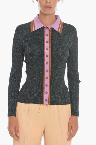 Camicia KALEIDOSCOPE Slim Fit in Lurex 