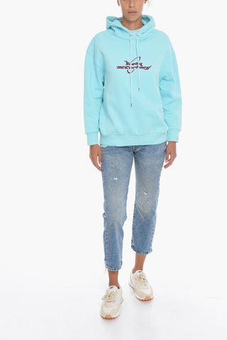 Hoodie Sweatshirt with Moto Logo Print