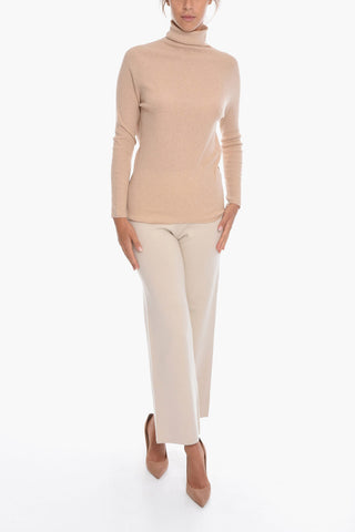 Cashmere-blend Turtleneck Ribbed Sweater 