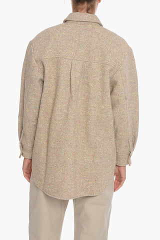 Overshirt SALMA in Misto Tweed di Lana