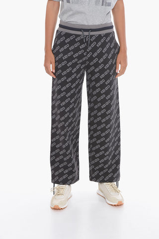Two-Tone Joggers with All-Over Monogram