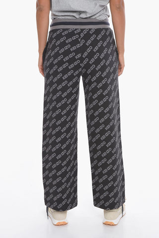 Two-Tone Joggers with All-Over Monogram