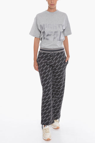 Two-Tone Joggers with All-Over Monogram