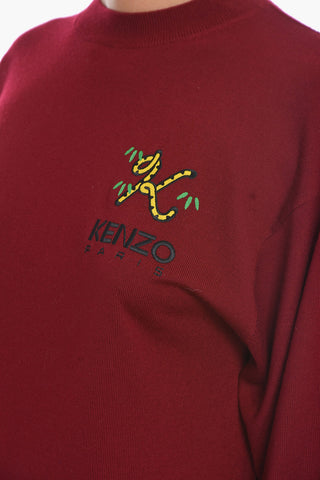 Wool CREST Sweater with Embroidered Logo