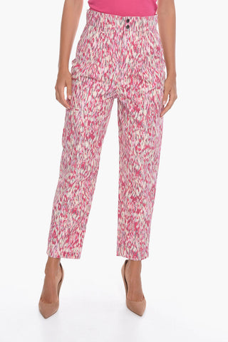 ETOILE Pantaloni KIANA Affusolati a Vita Alta Con Motivo Colorato