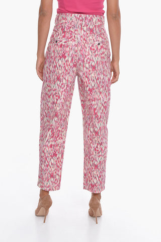 ETOILE High Waist Colorful Pattern KIANA Tapered Legs Pants