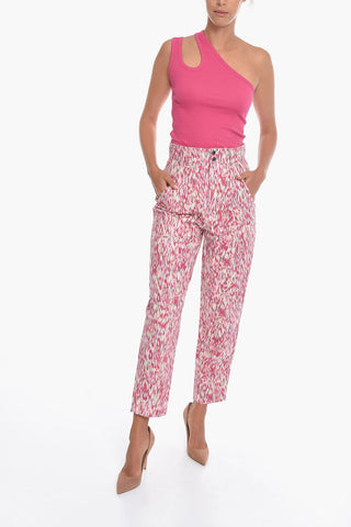 ETOILE High Waist Colorful Pattern KIANA Tapered Legs Pants