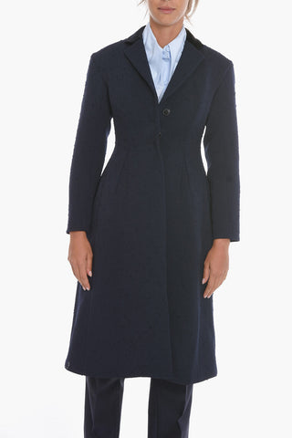 Textured-wool Tailored Coat