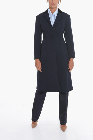 Textured-wool Tailored Coat