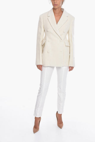 Blazer in Lana Bouclé con Doppiopetto