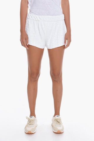Sequined Shorts with Drawstring on the Waist