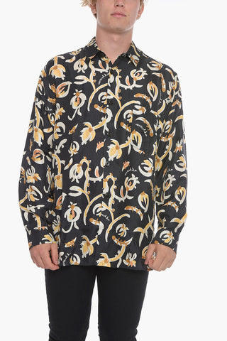 Camicia Pigiama JARI Floreale in Twill di Seta