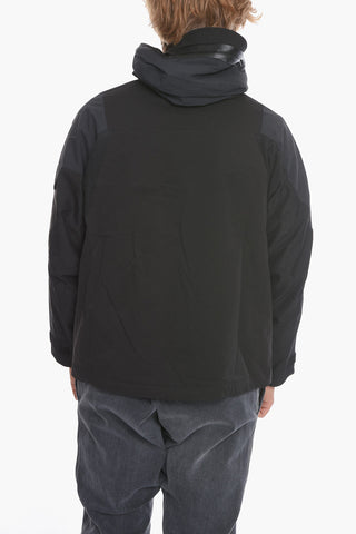 BLK Multipocketed Windbreaker with Decentralized Zip