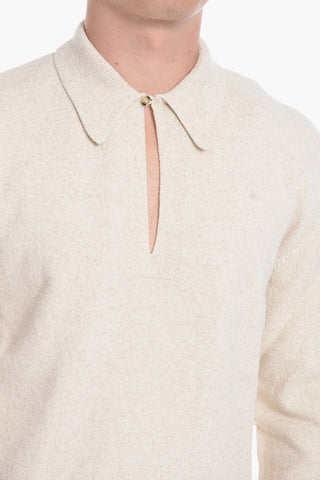 Linen-knit BURIS V-neck Shirt