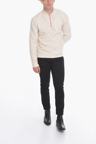 Linen-knit BURIS V-neck Shirt