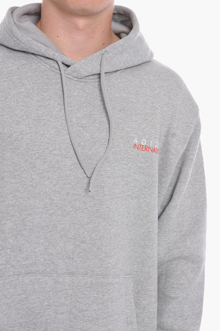 Felpa Hoodie in Cotone Felpato con Logo