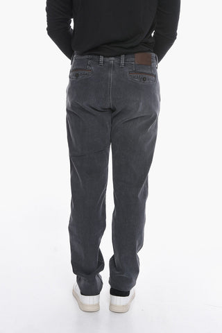 ID Regular Fit Denims with Leather Details 18cm