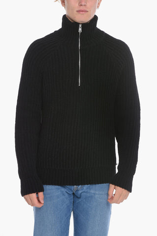 Maglia Half zip VASILI in Misto Lana