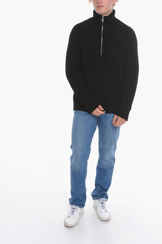 Maglia Half zip VASILI in Misto Lana