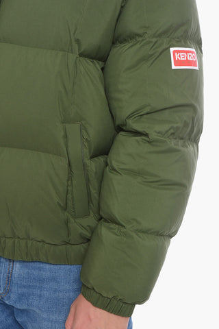 Turtleneck Puffer Jacket with Zipped Detail
