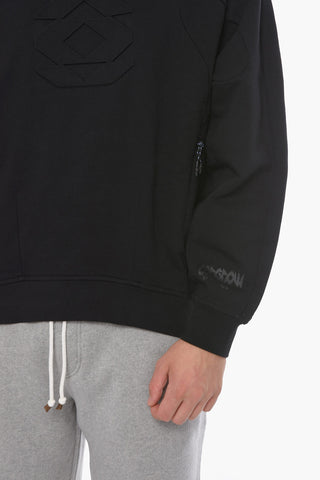 MCQ NO.11 Oversized Hoodie Sweatshirt with Embossed Logo