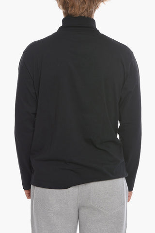 T-shirt a Collo Alto con Logo Ricamato