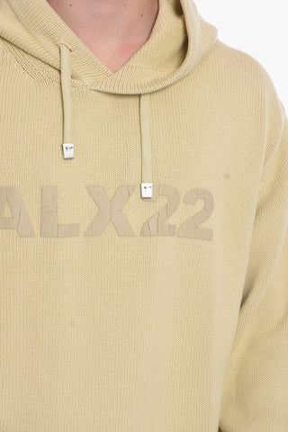 Cotton Hooded Sweater with Creped Logo