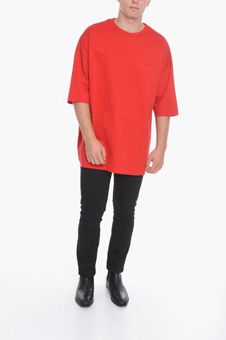 T-shirt Oversized con Ricamo MOUVEMENT sul Retro